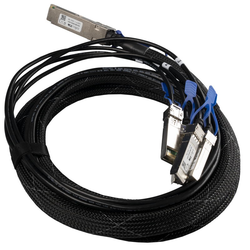 XQ+BC0003-XS+ QSFP28 to 4xSFP28 break-out cable (100G to 4x25G), 3m
