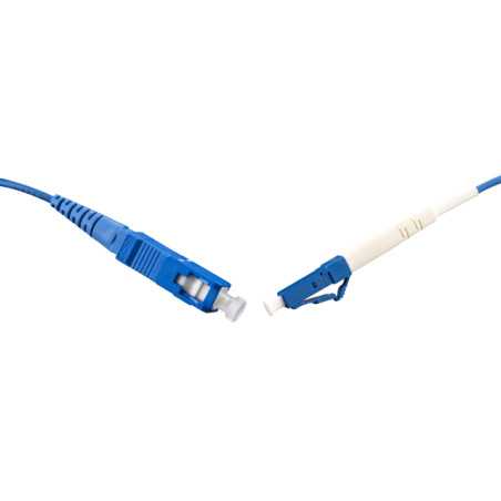 Fiberkablage 2mm Singelmode G657A Simplex SC/UPC till LC/UPC
